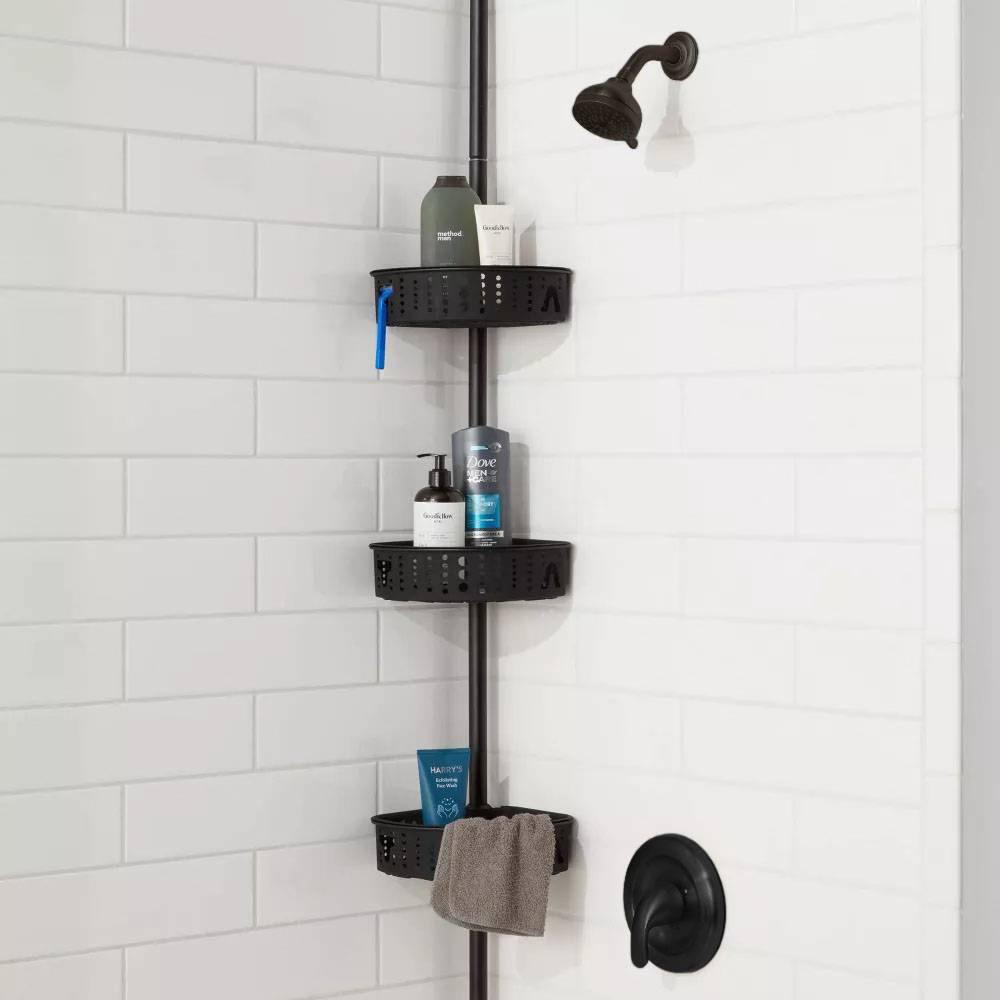 Steel Corner Tension Pole Caddy - Image 6