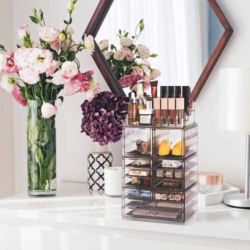 Large Makeup Organizer Case - 4 Piece Set (12 Drawers) - Image 5