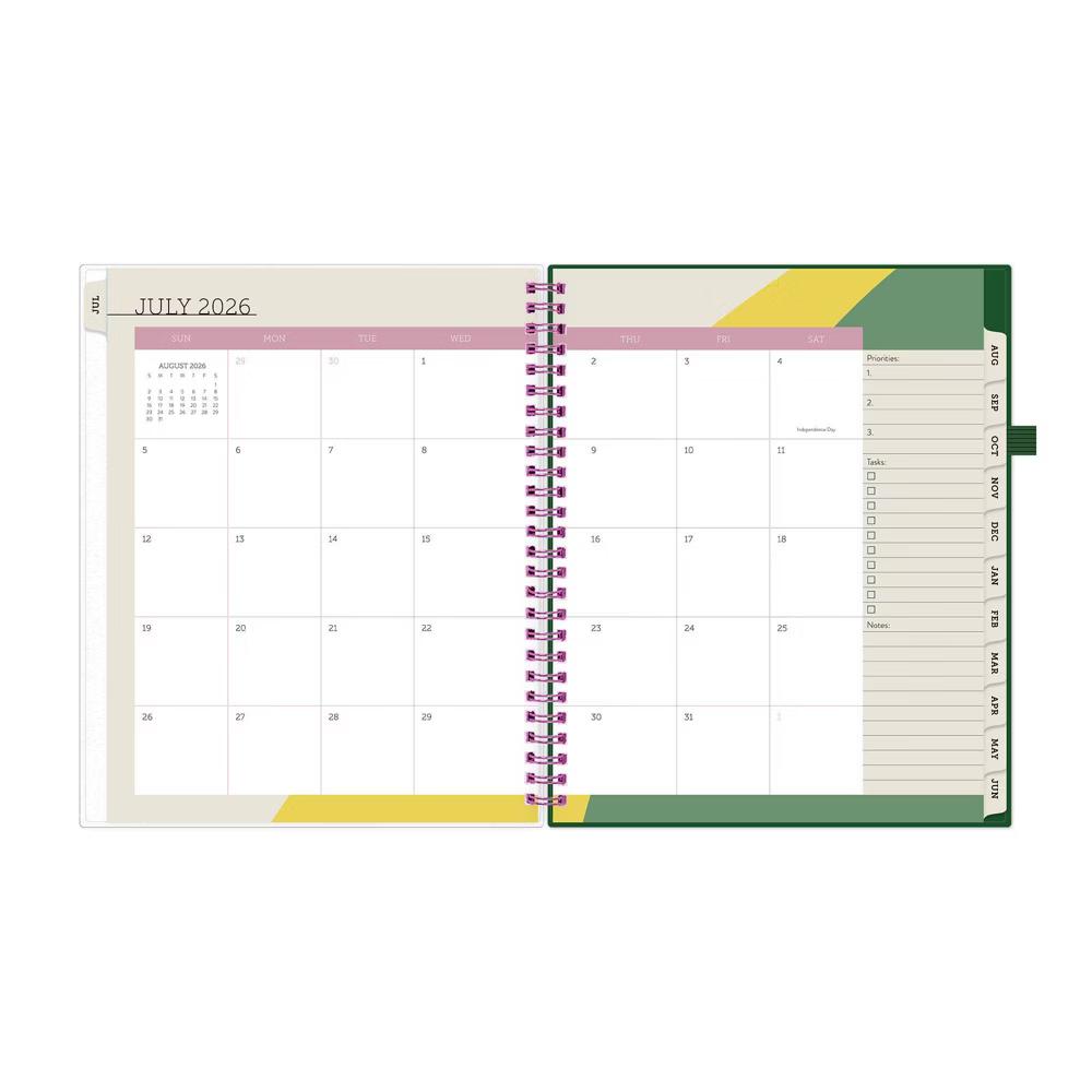Blue Sky Your Year College Weekly/Monthly Planner Wirebound 7"x9" Green Date - Image 21