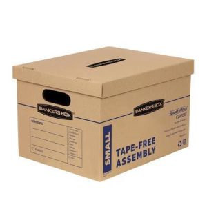 Bankers Box 15pk SmoothMove Small Moving Boxes 15" 12" 10" - Fellowes: File Sorters, Brown, Paper, Easy Assembly
