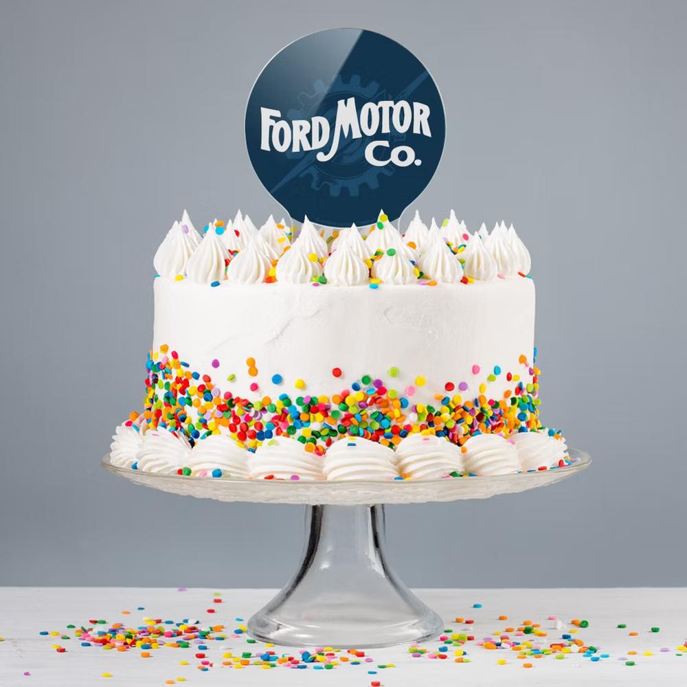 Ford Vintage Gear Logo Acrylic Cake Topper - Image 6