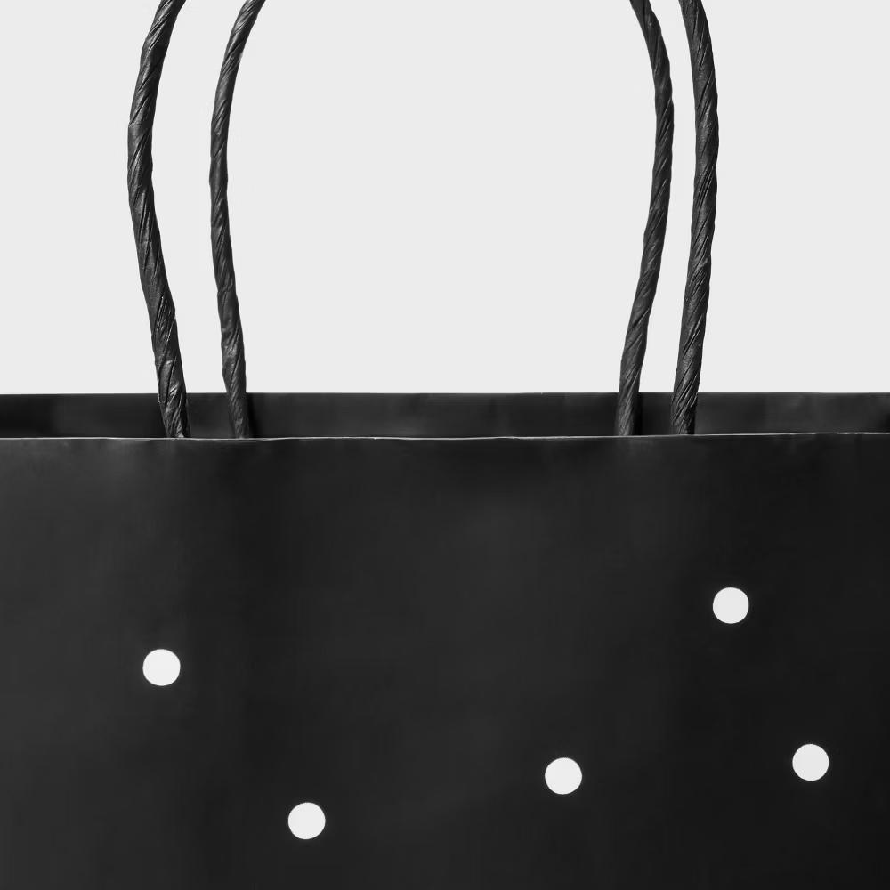 Small Polka Dot Gift Bag Black/White