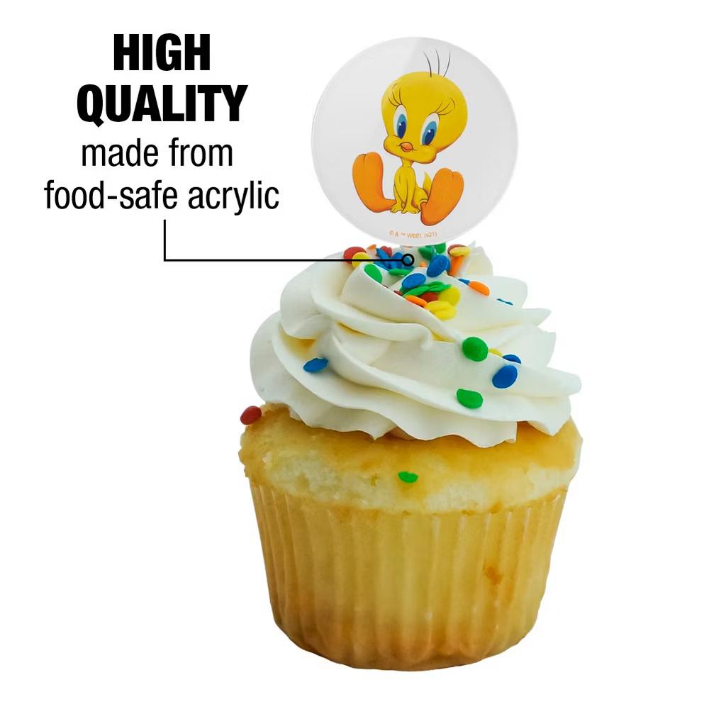 Looney Tunes Cute Tweety Cupcake Picks Toppers Decoration Set of 6 - Image 5