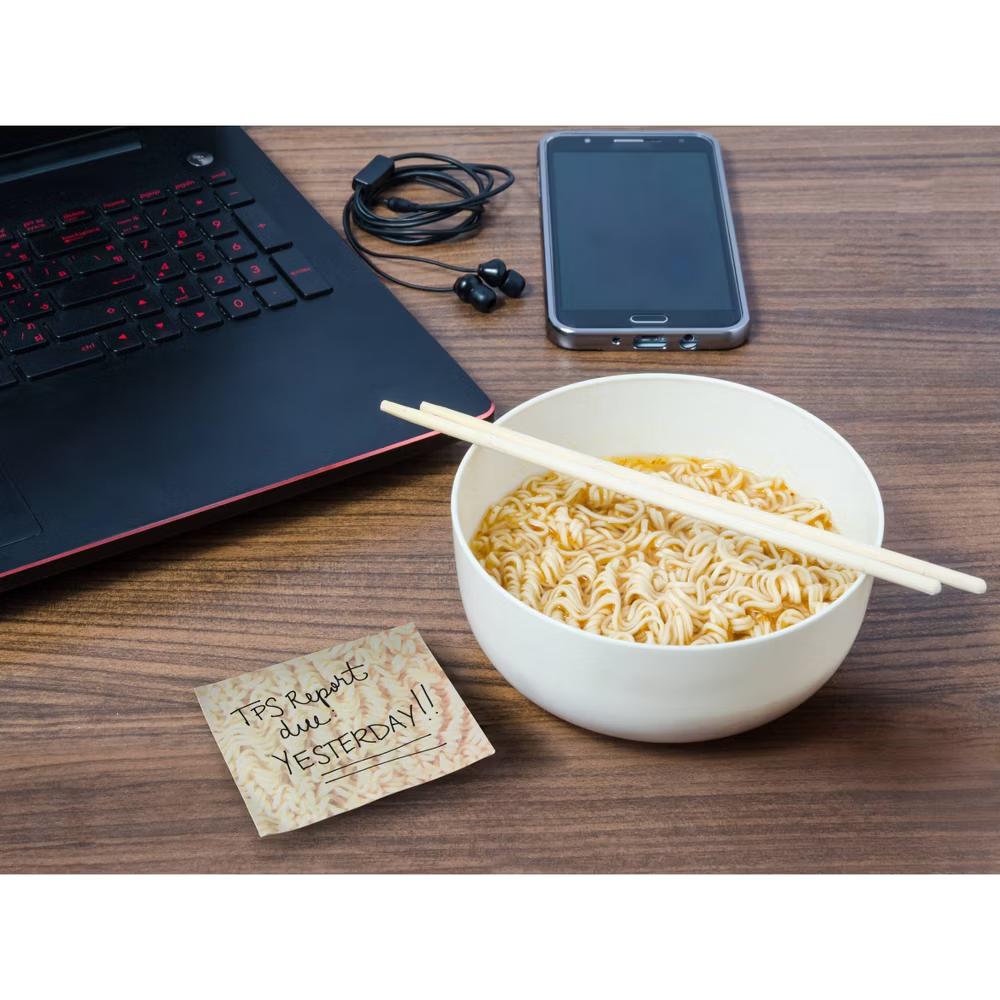 Ramen Blank Notes: Fred & Friends Sticky Notes, Cute Office Supplies, 150 Sheets, 3x3.5 Inches, Uncoated Paper Basics - Image 4