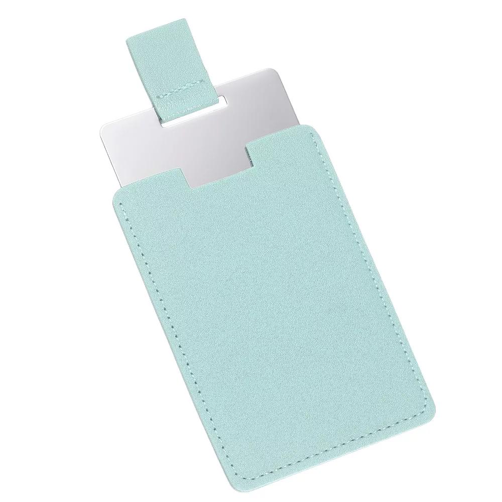PU Leather Stainless Steel Travel Compact Mini Makeup Mirror - Image 12