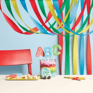 4pk Primary Color Rainbow Crepe Streamer Classroom Decor