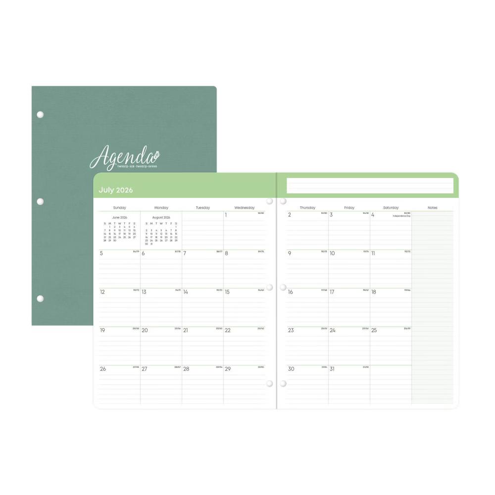 Blue Sky 8.5"x11" 2026-2027 Monthly Teacher Planning Calendar Rio Green - Image 9