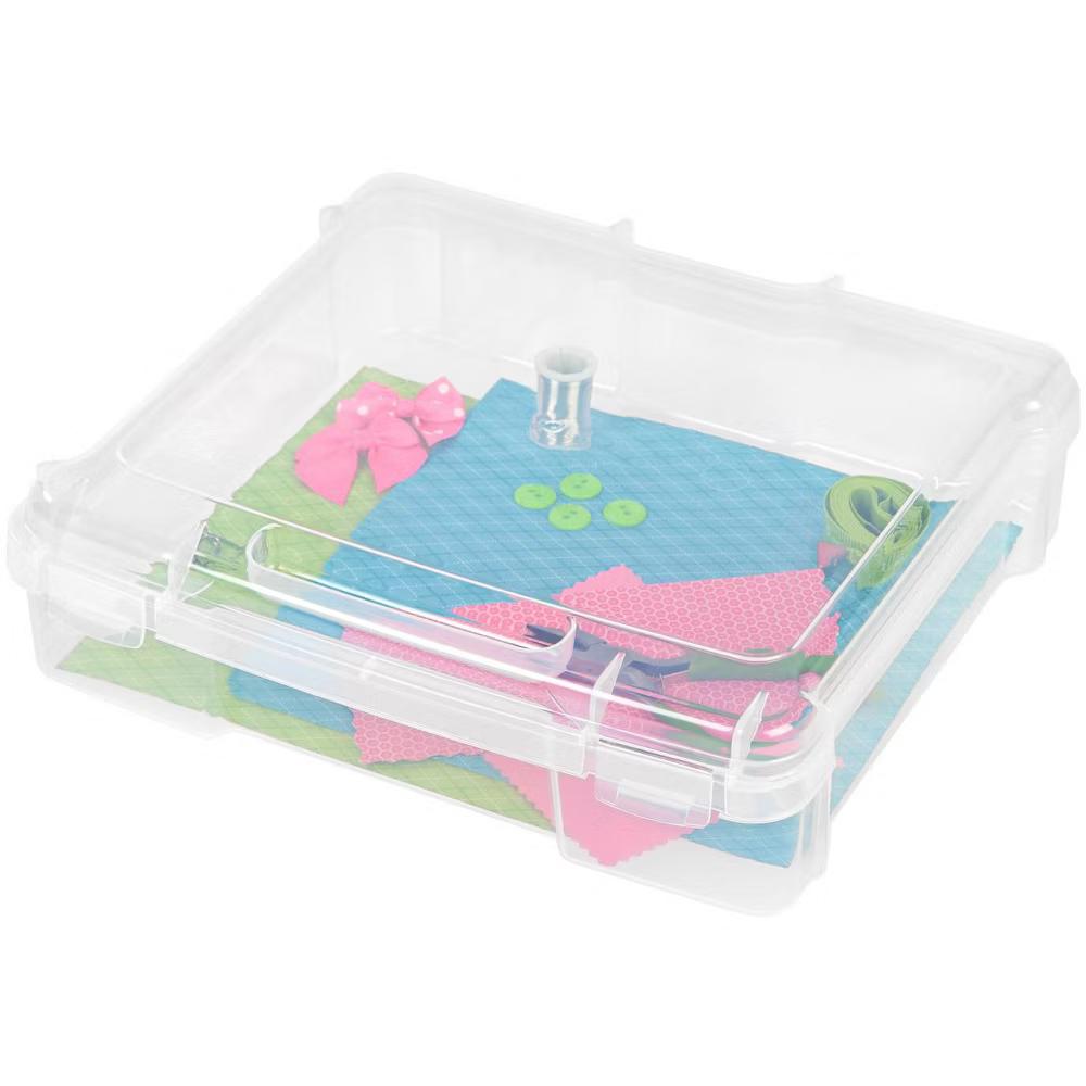 USA Paper Thick Portable Plastic Scrapbook Storage Snap Tight Cases - Image 43