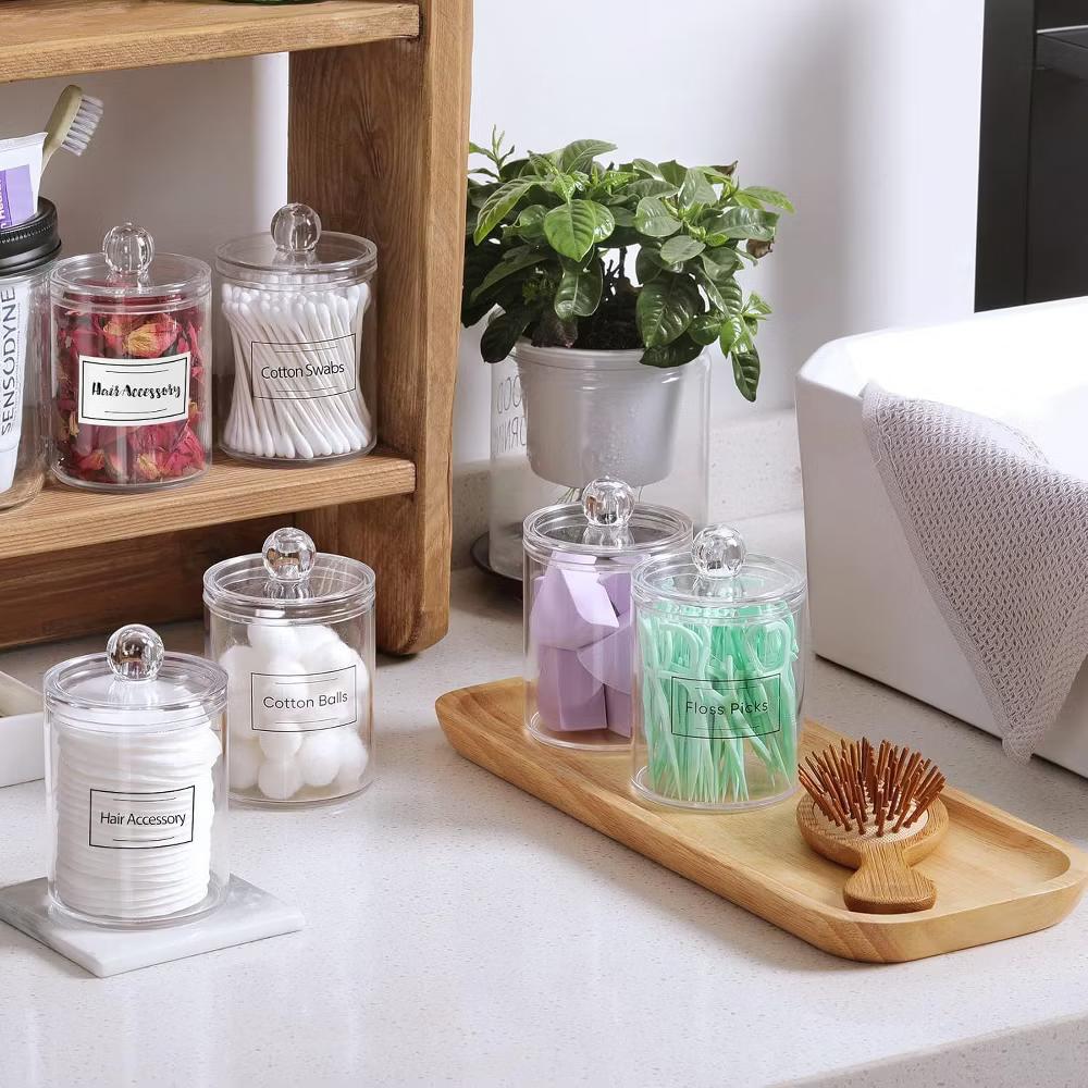 Maison Acrylic Qtip Holder Dispenser - Image 4