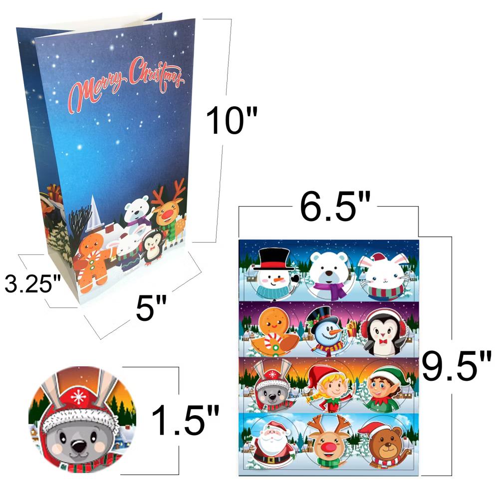 ArtCreativity Christmas Treat Bags (Pack of 24)