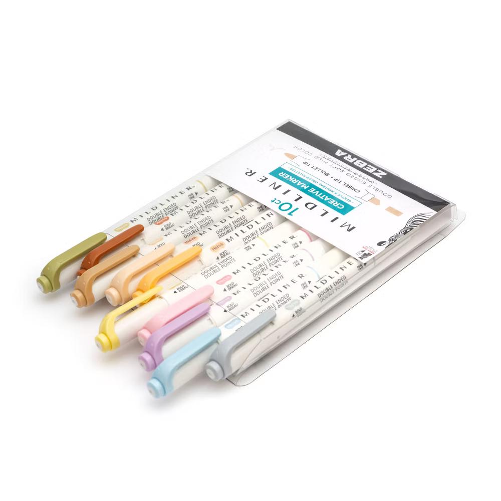 Zebra 10ct Highlighters Mildliner Double Ended Gifting: Multicolored Art & Stationery Markers, 0.4mm Point, Ages 13- Teacher Supplies - Image 2