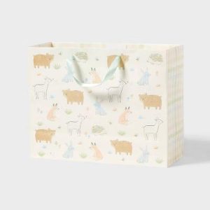 Medium Woodland Animals Baby Shower Gift Bag