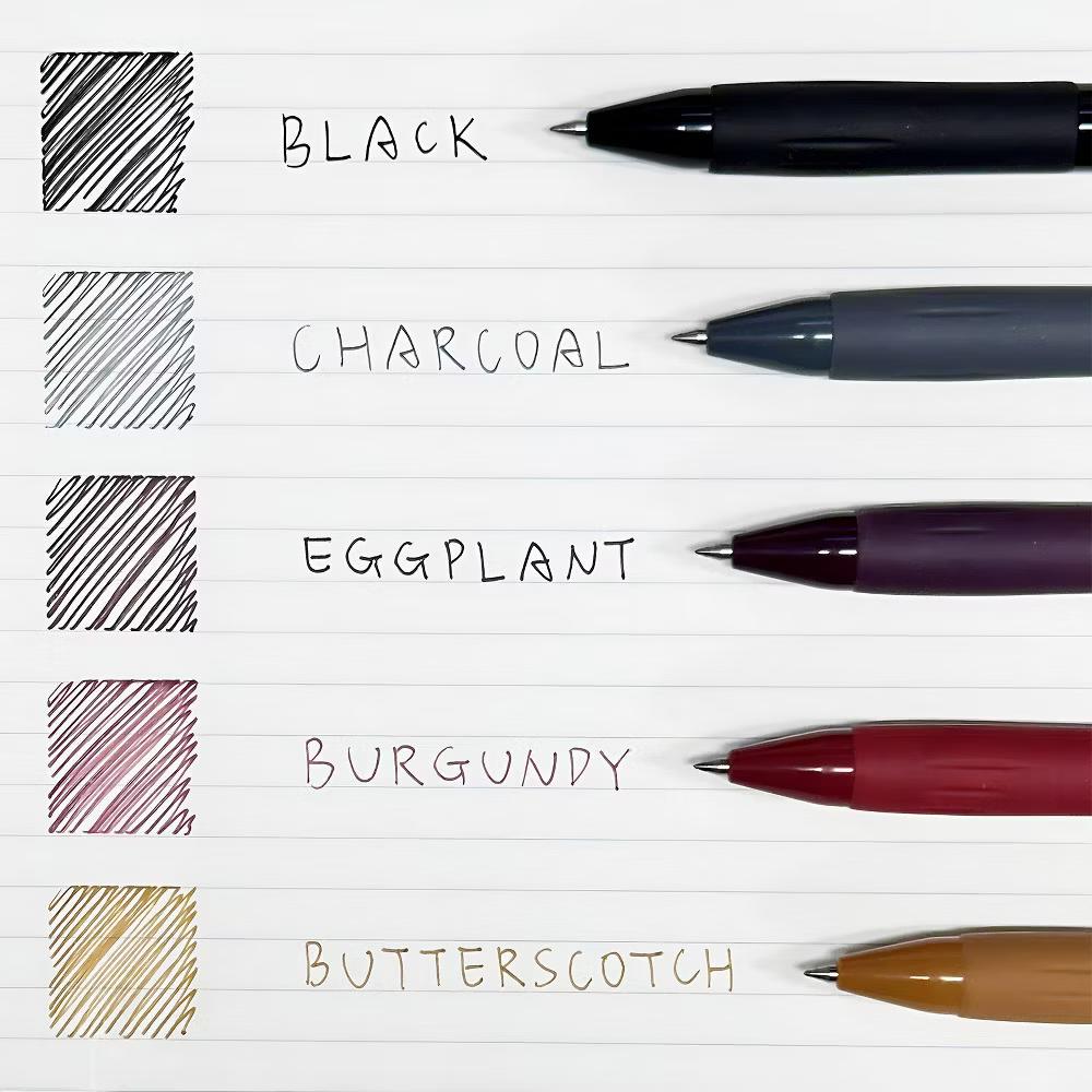 Multi-Color Retractable Gel Pen Set (5 pack), 0.5mm Fine Point, for Writing, Journaling, Drawing, Home and Office, Neo-Classic - Image 3