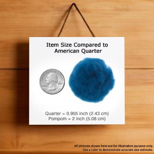 50pcs 2in Blue Pom Poms for Crafts DIY Art Creative School Projects Party Favors