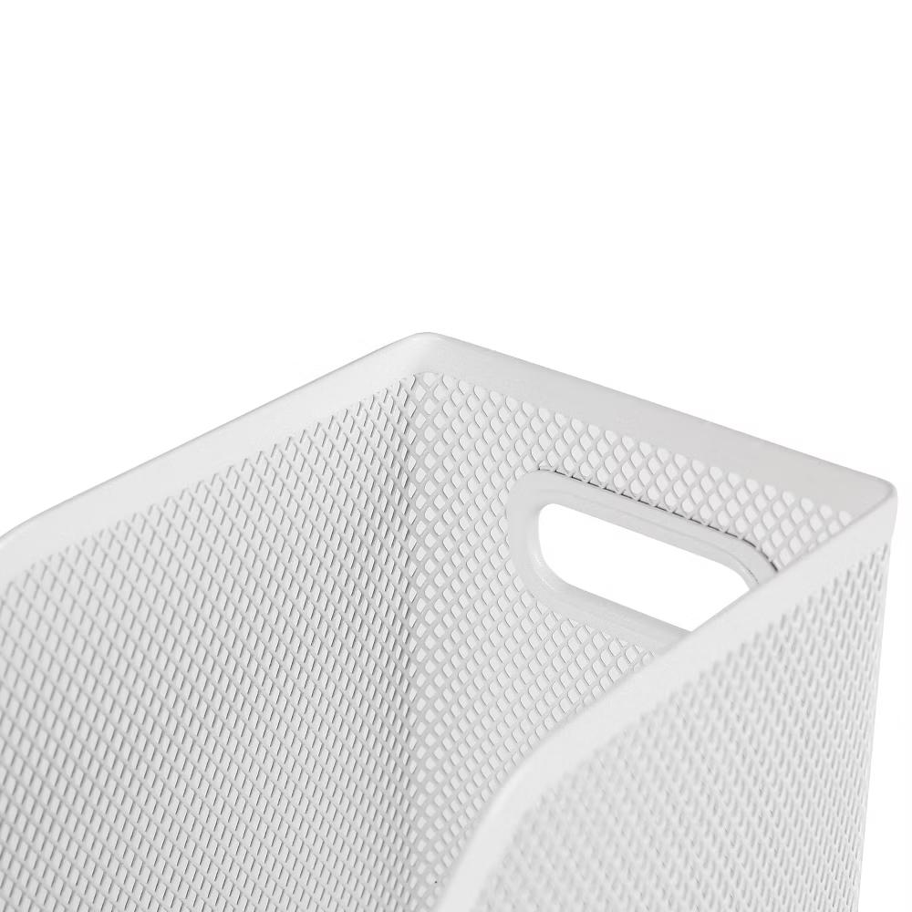 Mesh Magazine File White - Steel File Organizer & Holder, No Assembly Required, 12" H 10" W 4.12" D - Image 4