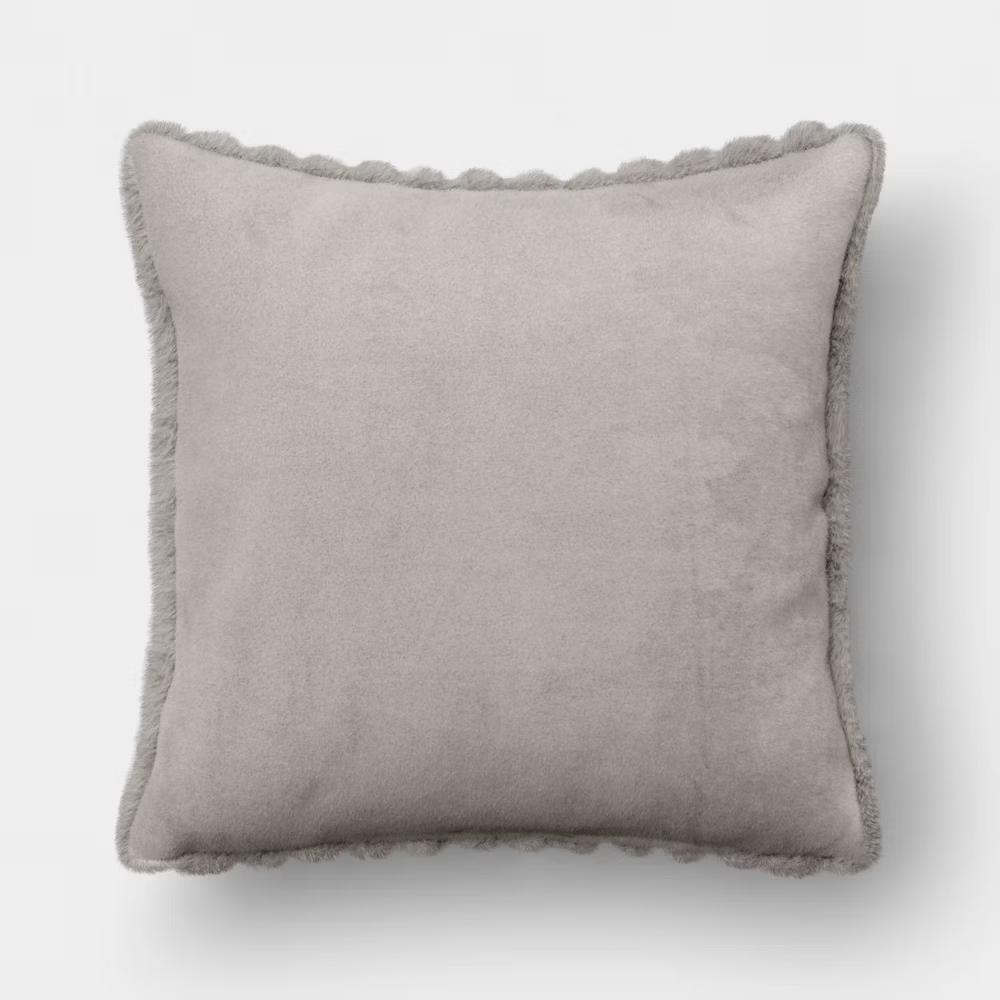 2pk Ribbed Faux Fur Toss Pillows - Image 9