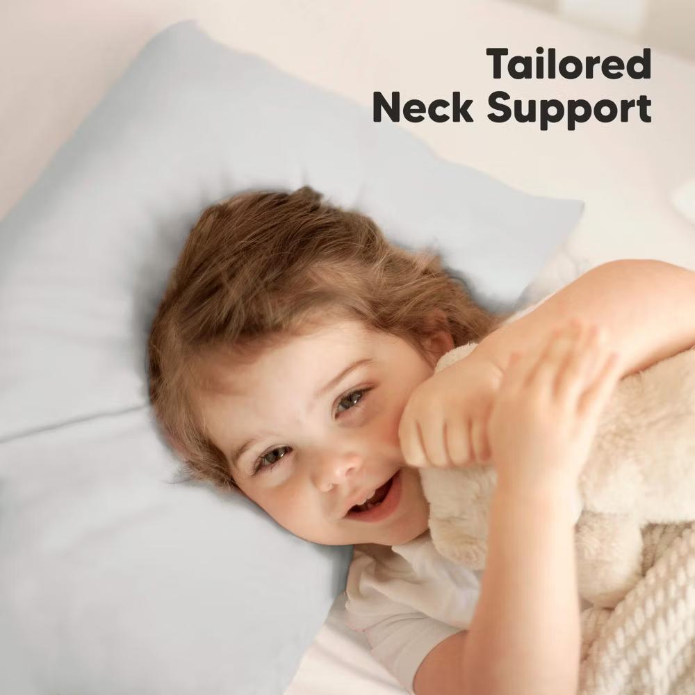 Jumbo Toddler Pillow with Pillowcase, 14X20 Soft Organic Toddler Pillows for Sleeping, Kids Travel Pillow - Image 16