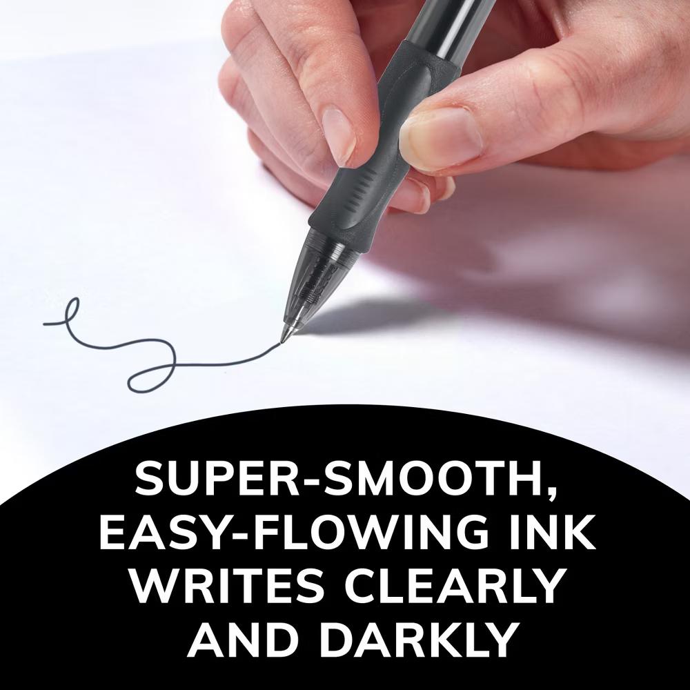Gelocity Original Black Gel Pens, Medium Point (0.7mm), 12-Count Pack, Retractable Gel Pens with Comfortable Grip - Image 4