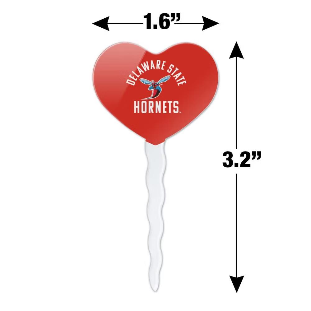 Delaware State University Hornets Logo Heart Love Cupcake Picks Toppers Decoration Set of 6 - Image 7