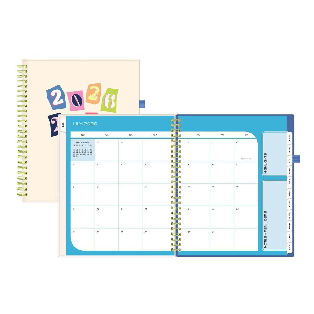 Blue Sky Your Year 7-12 Grade Weekly/Monthly Planner Wirebound 7"x9" Cream Collage - Image 14