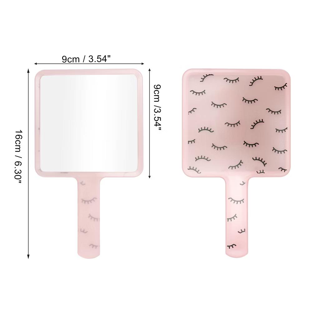 Eyelash Pattern Square Handheld Mirror 1 Pc - Image 5