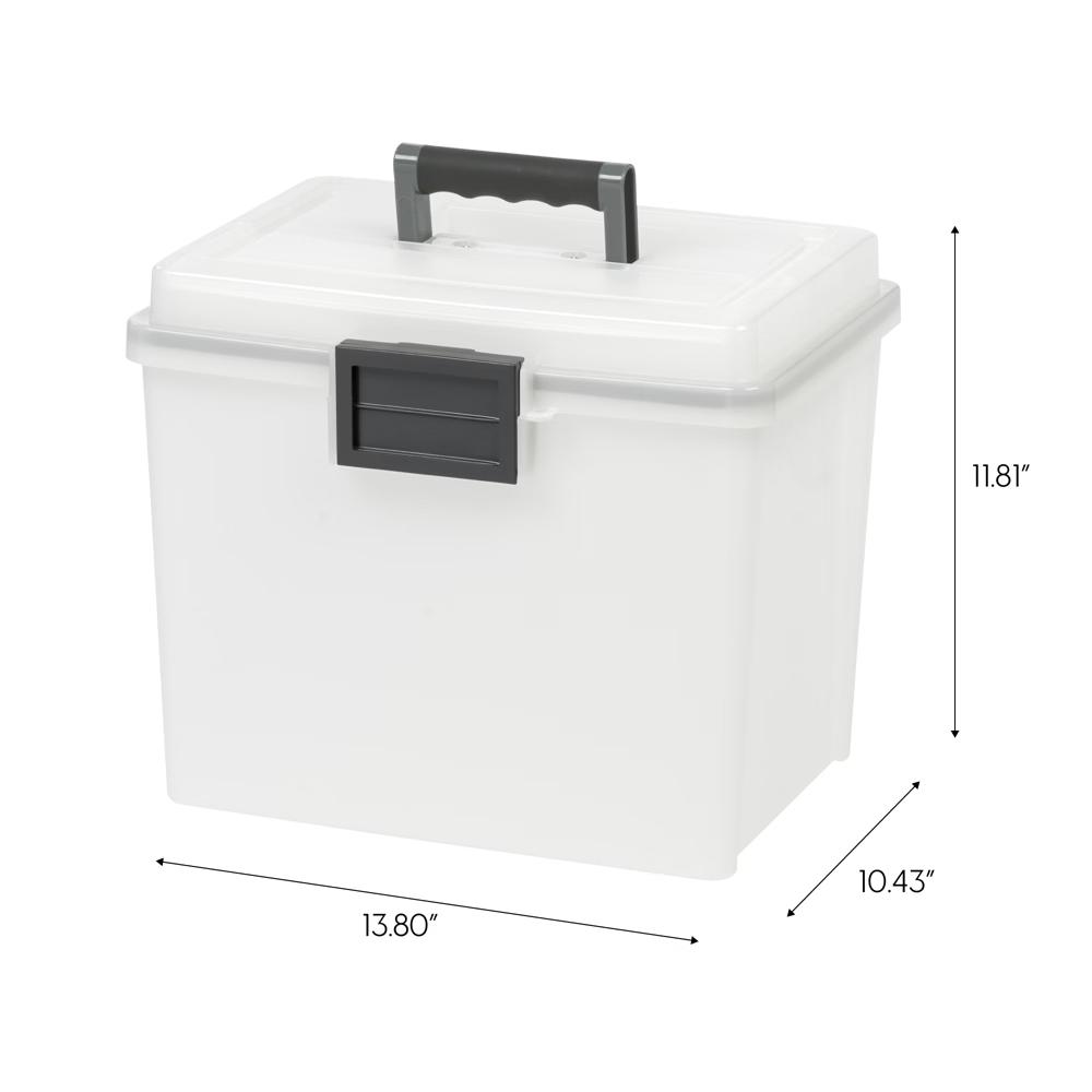 USA Portable Letter Size File Box with Handle for Hanging Folders - Image 16