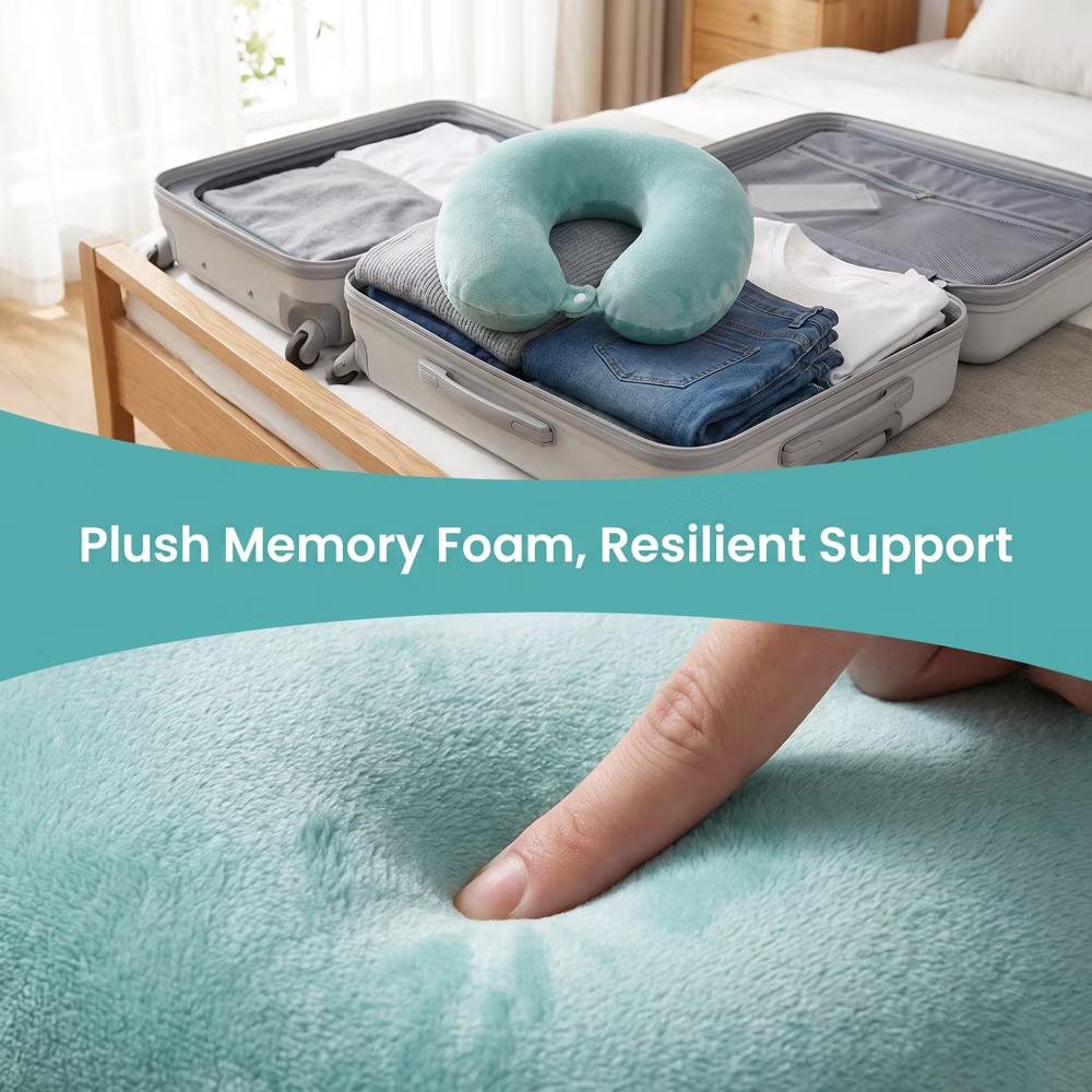 Solid PP Cotton Lightweight Office U-Shape Travel Neck Pillows 11x11in 1 Pc - Image 12