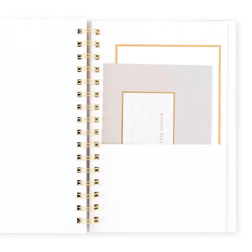 Essentials 5.5"x8.5" Small Wirebound Frosted Poly 2026-2027 Weekly/Monthly Planner Yellow Stripe - Image 2