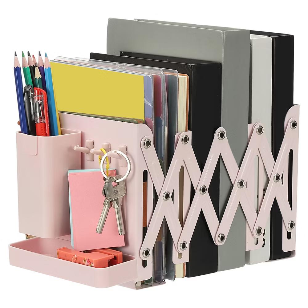 Adjustable Book Ends Heavy Duty Metal Adjustable Bookends Book Holders Organizer - Image 17