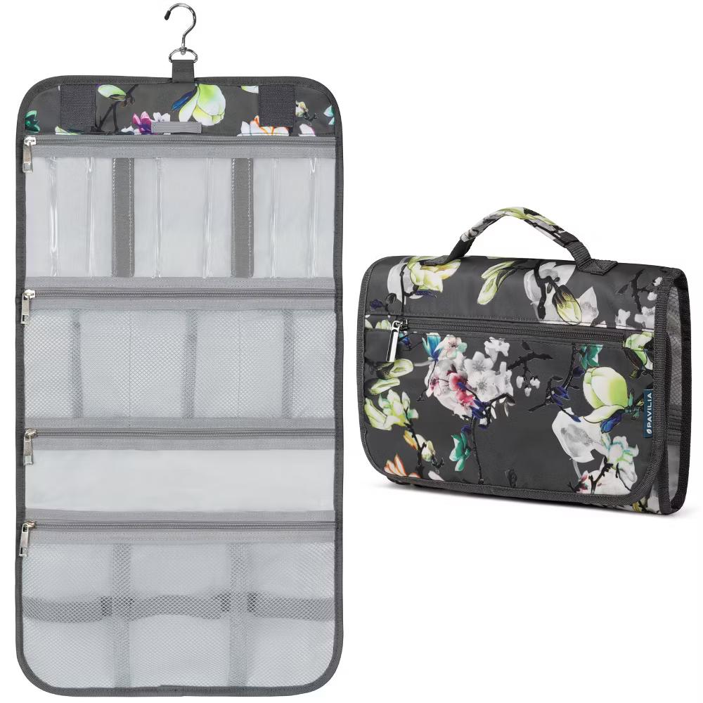 Hanging Toiletry Bag Women Men, Travel Kit Foldable Waterproof Organizer, Roll up Cosmetics Makeup Essentials Jewelry Case - Image 24
