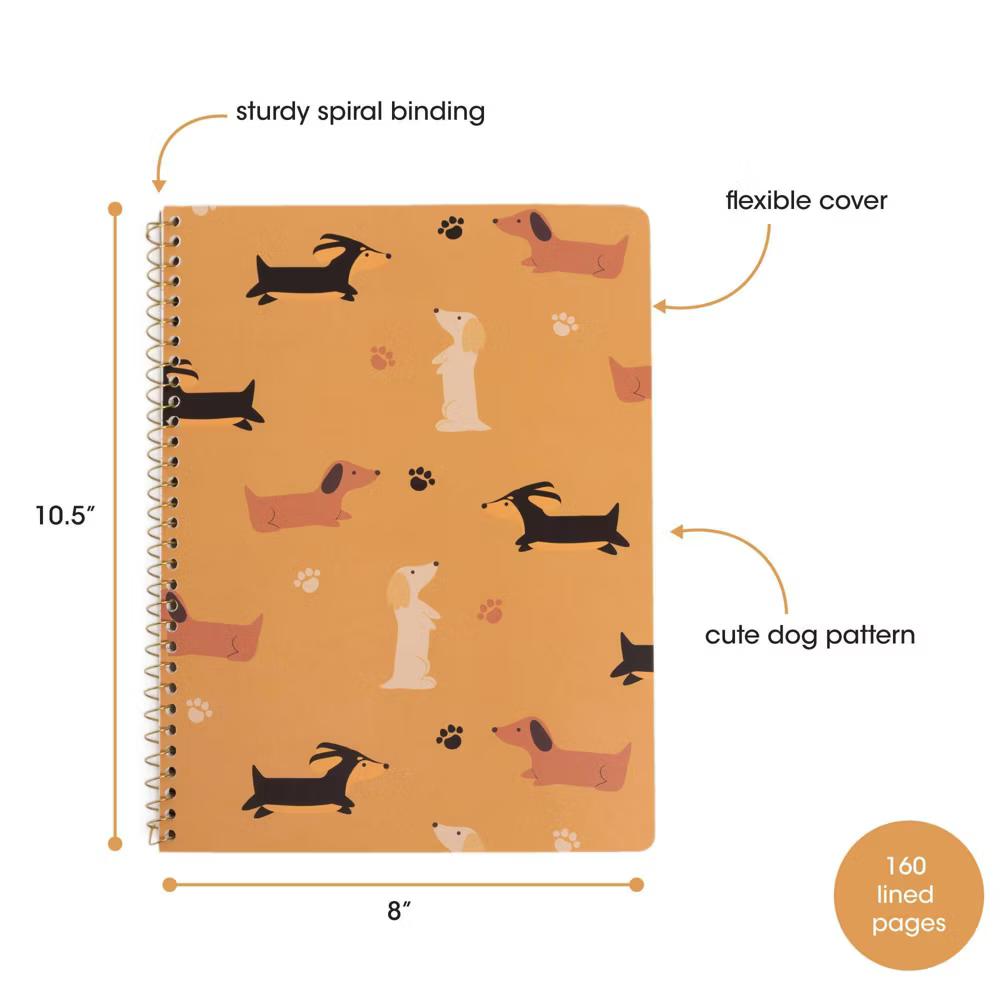 Pearhead 8"x10" College Rule Dog Spiral Notebook 200 Pages - Image 5