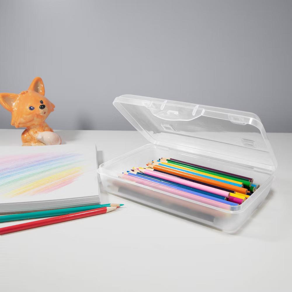 Sterilite Flat Top Pencil Box Clear - Image 7