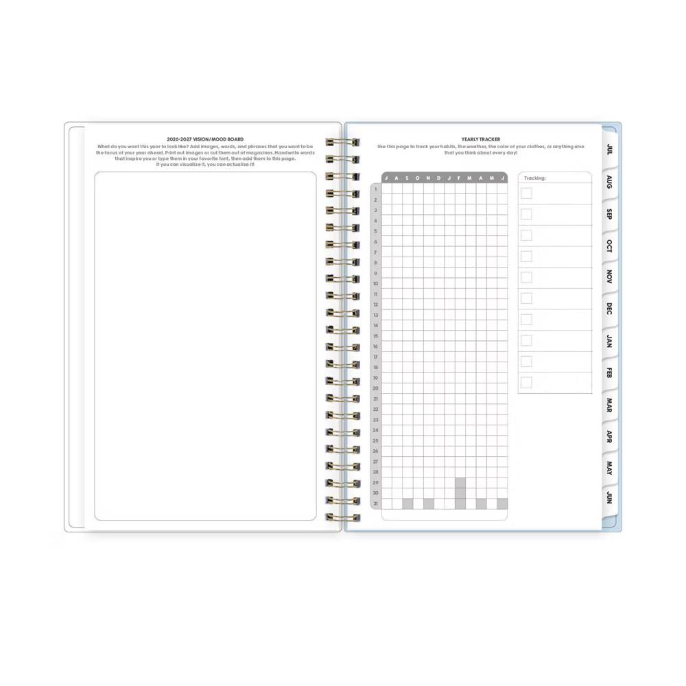 Blue Sky 5"x8" 2026-2027 Weekly/Monthly Calendar Sugar Sky PP with Double Horizontal Pockets Wirebound - Image 6