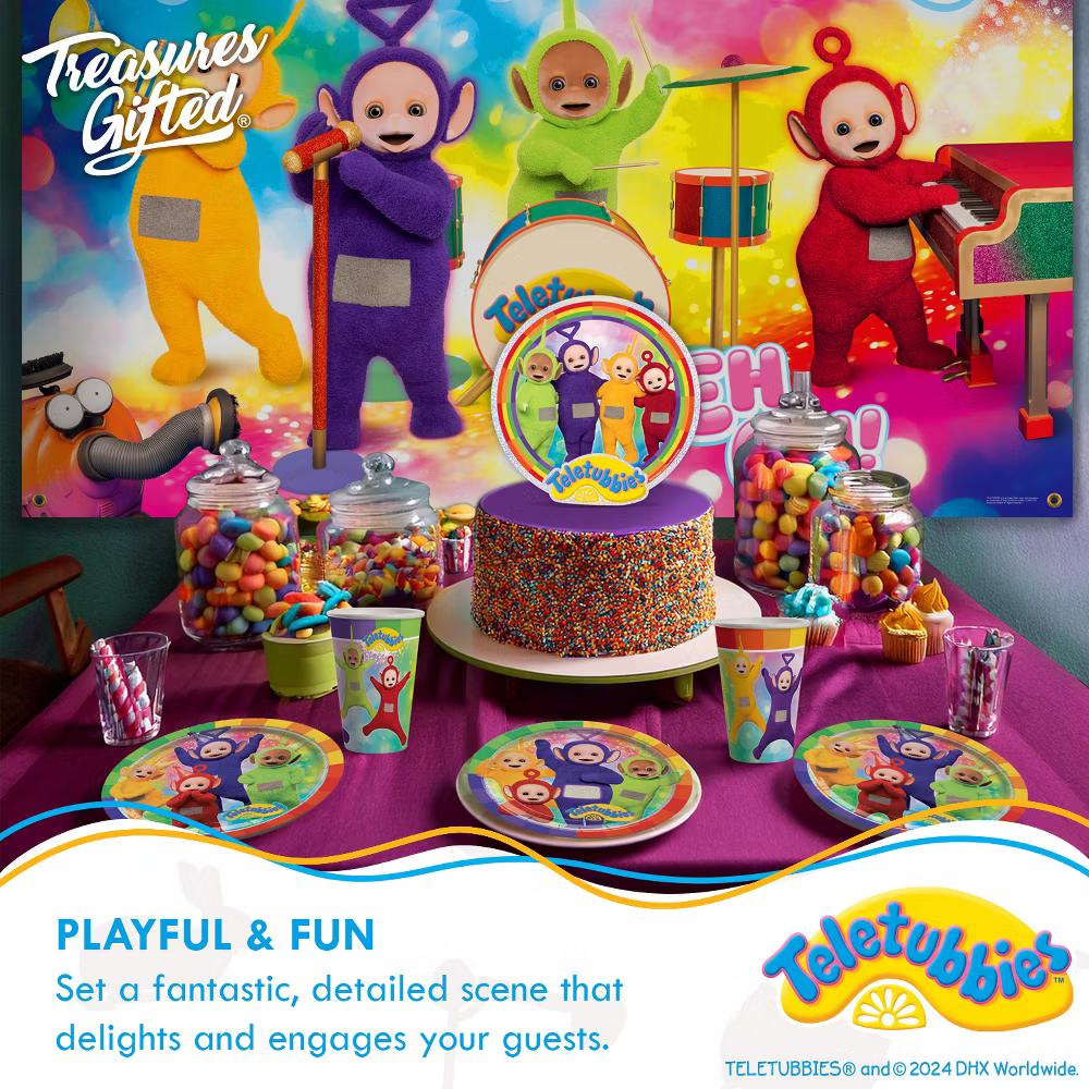 Treasures Gifted Teletubbies Dinner Plates 9in - Disposable Paper Plates - Teletubbies Birthday Party Supplies - Image 3