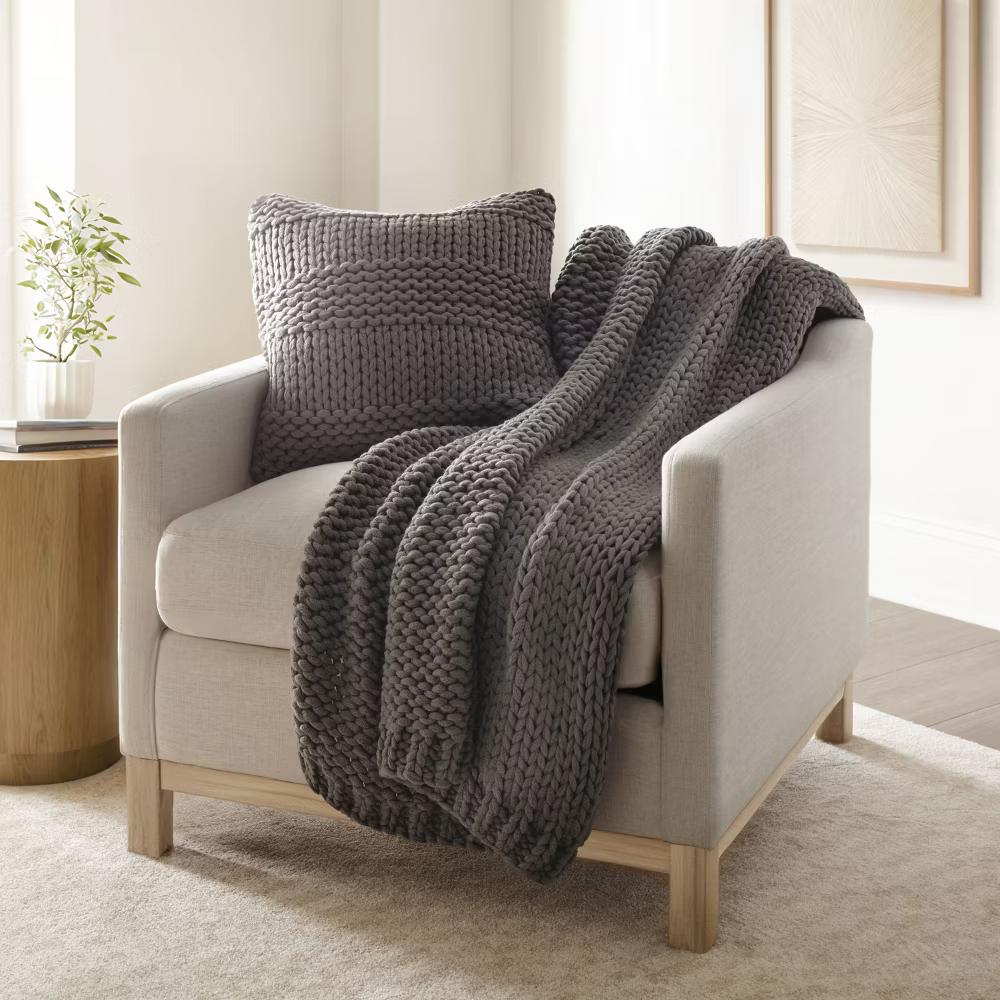 Cozy Chunky Knit Throw Pillow Cover And Pillow Insert - Image 18