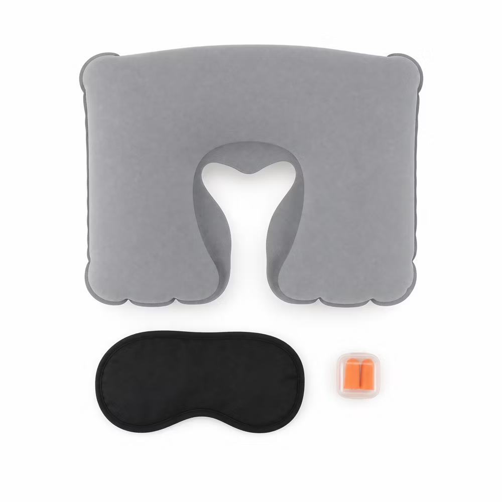 Comfortable Inflatable Travel Pillow with Eye Mask Earplugs 1 Set - Image 12