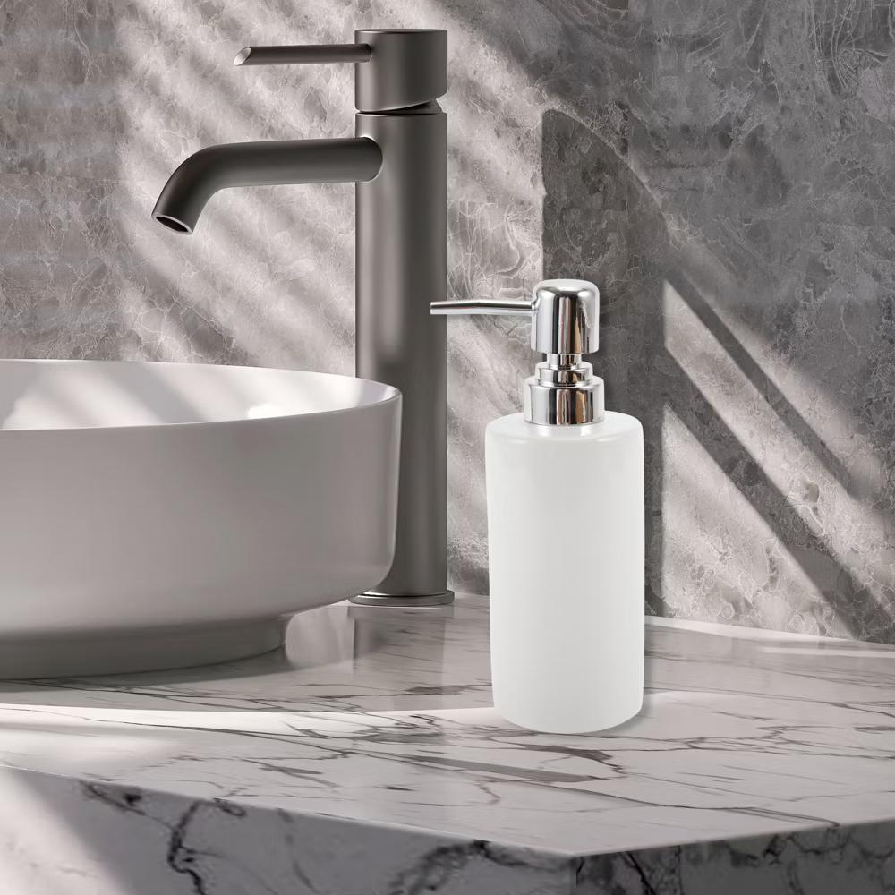 Simple Cylindrical Soap Pump Dispenser for Bathroom 300ml 1 Pc - Image 18