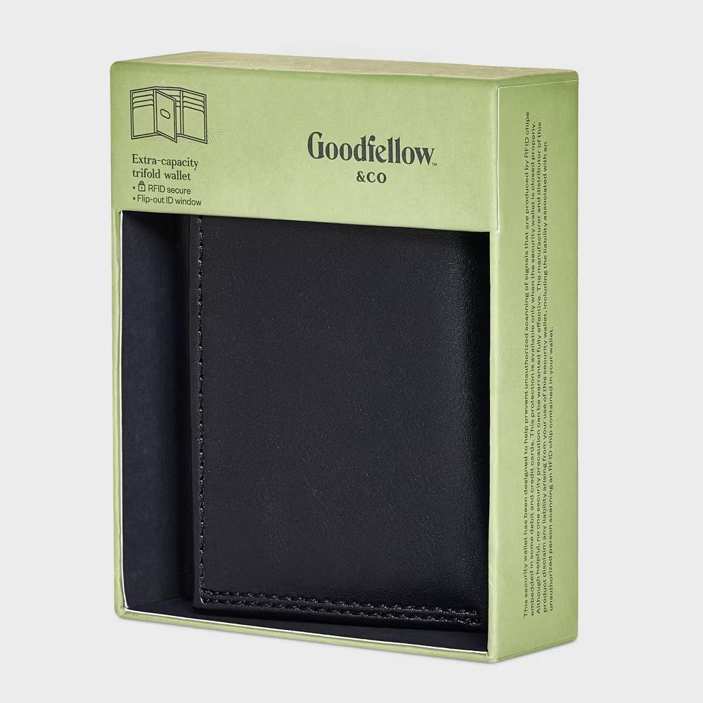 Men's RFID Trifold Wallet - Black - Image 5