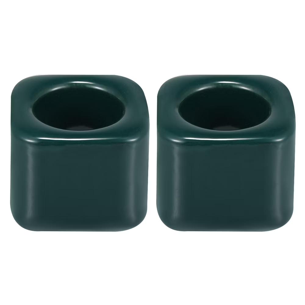 Bathroom Square Mini Ceramic Toothbrush Holder 2.2"x1.73" 2Pcs - Image 12