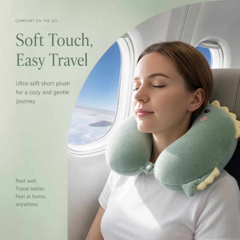 U-Shape Memory Foam Portable Traveling Travel Neck Pillows 12x12in 1 Pc - Image 12