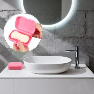 Soap Dish, Portable Travel Soap Box Waterproof Holder Case 2 Pcs