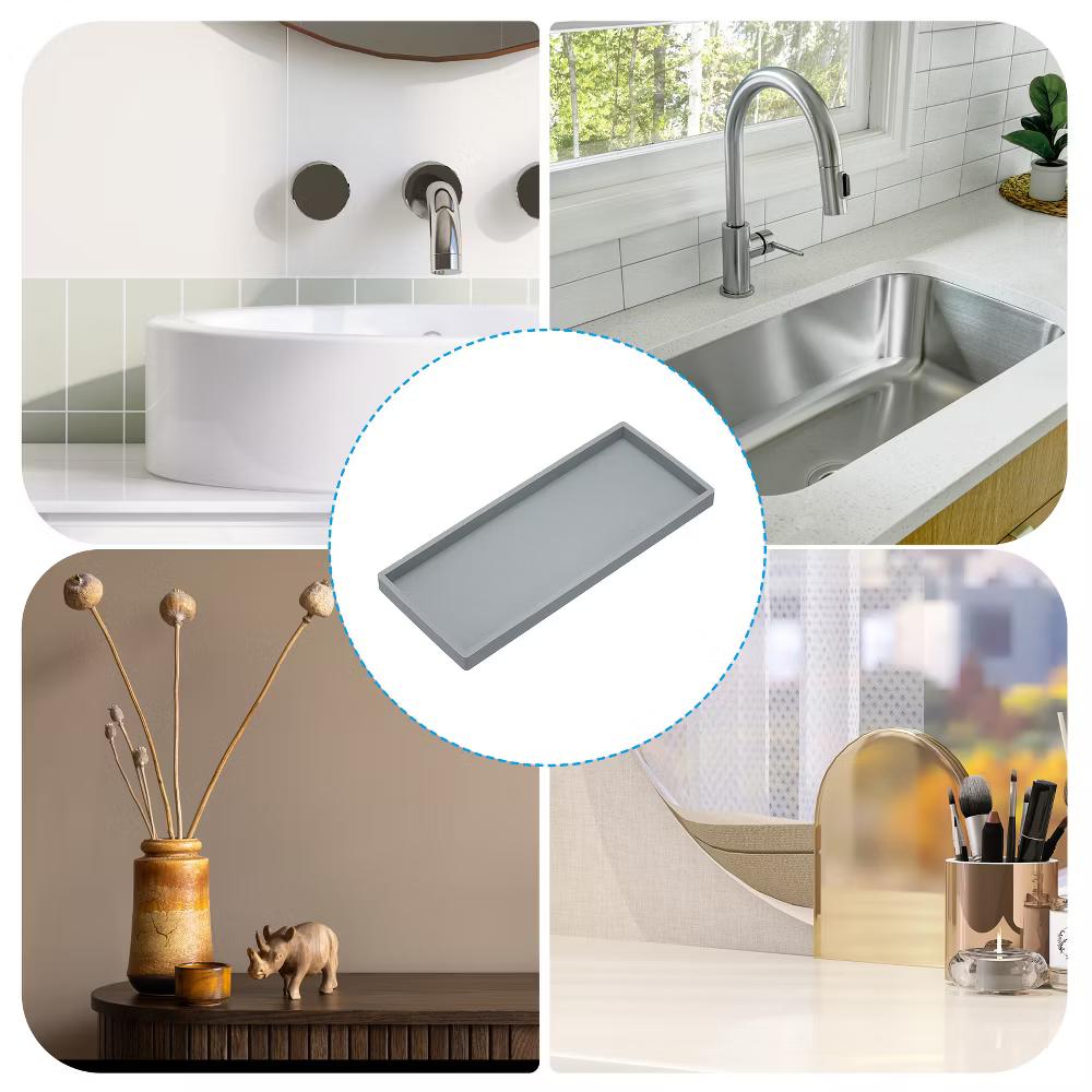 Silicone Waterproof Anti-slip Bathroom Soap Dispenser Tray - Image 10