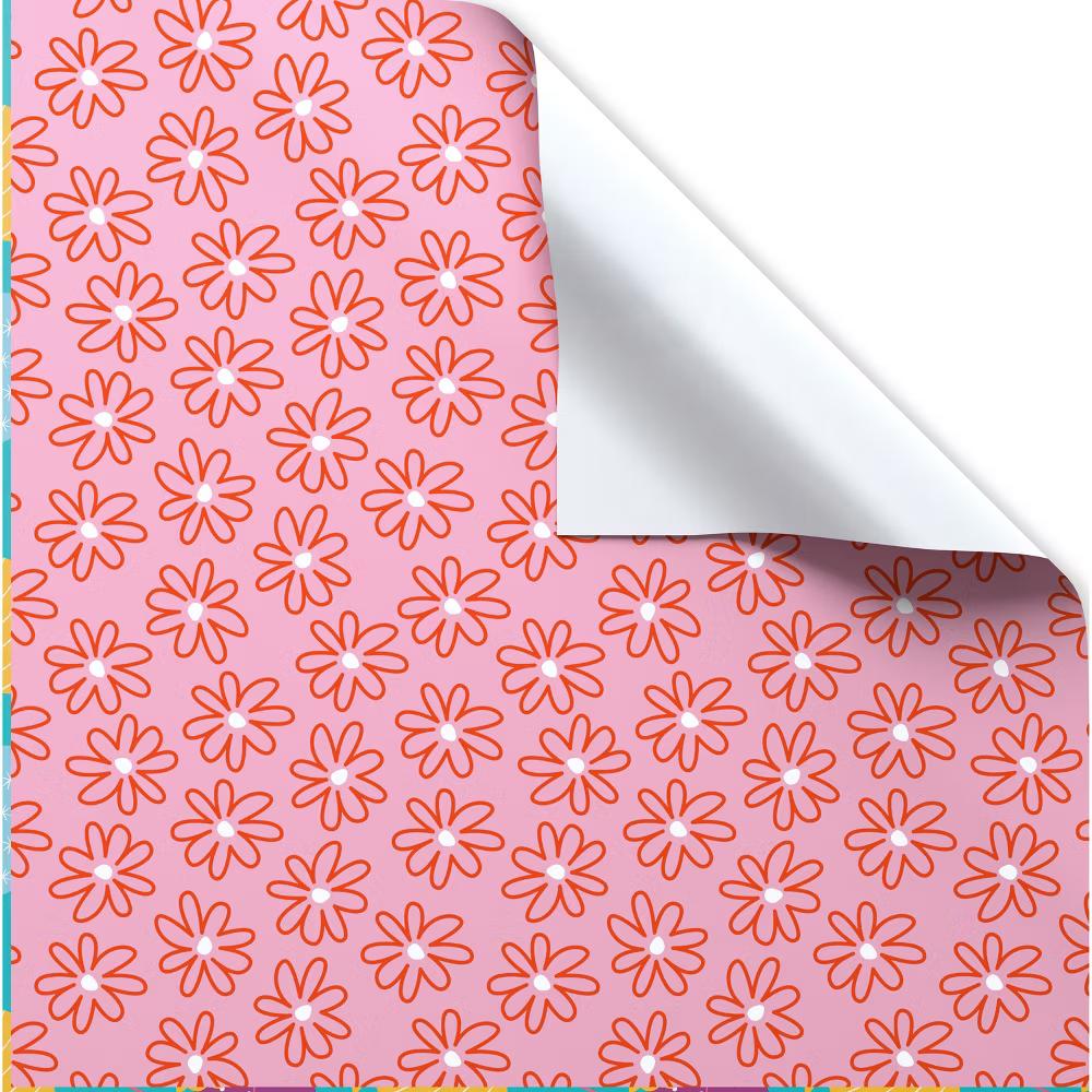 Pink Wrapping Paper, Florals 1 Roll - 96"x30" - 20 sq ft Designed by Spaghetti and Meatballs - Image 5