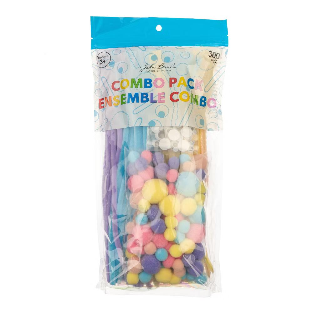 300ct Craft Combo Pack Pipe Cleaners Pompoms Googly Eyes Activity Kits - Image 26