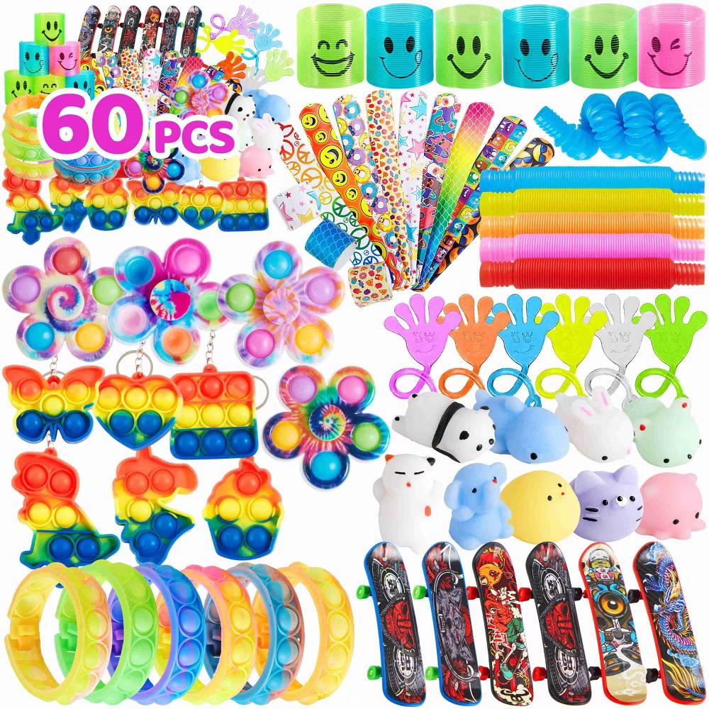 60 Pcs Kids Party Favors Popular Fidget Toys PackBulk Goodie Bag Fillers Birthday Parties School Prizes Pinata Stuffer Classroom Rewards Treasure Box - Image 4