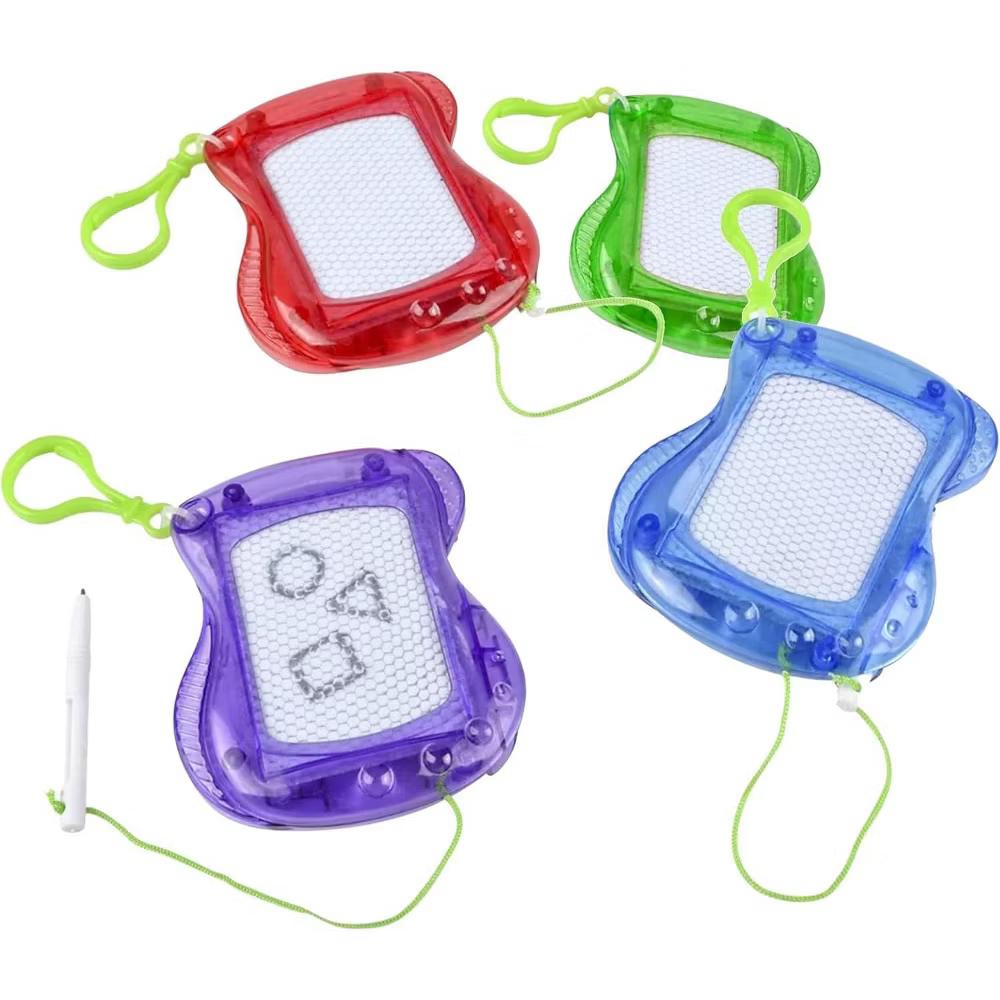 4E’s Novelty 12-Pack Mini Drawing Board Keychains – Erasable Doodle Pads for Kids Party Favors & Classroom Use - Image 4