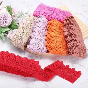 Cotton Vintage Decorative Hollow Lace Ribbon 4.8 Yards 3 Inch