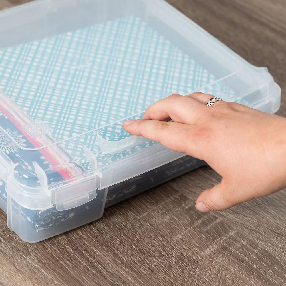 USA Paper Thick Portable Plastic Scrapbook Storage Snap Tight Cases - Image 14