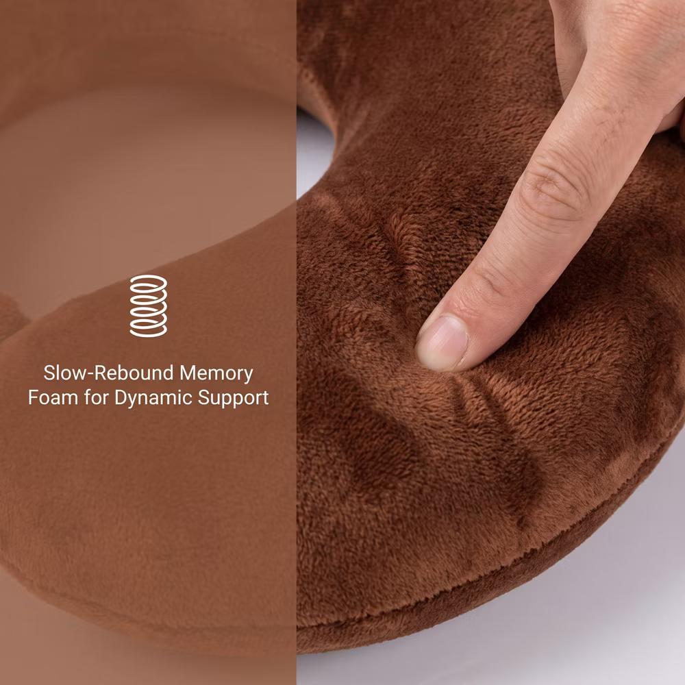Solid PP Cotton Lightweight Office U-Shape Travel Neck Pillows 11x11in 1 Pc - Image 4