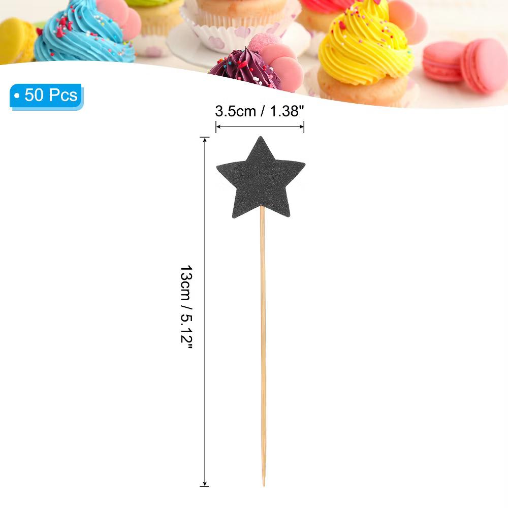 Birthday Party Supplies Little Star Cupcake Toppers 50 Pcs - Image 5
